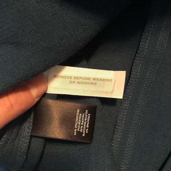 NWT! Loft blue ruffle sleeve dress. size 2 petite - Picture 5 of 10